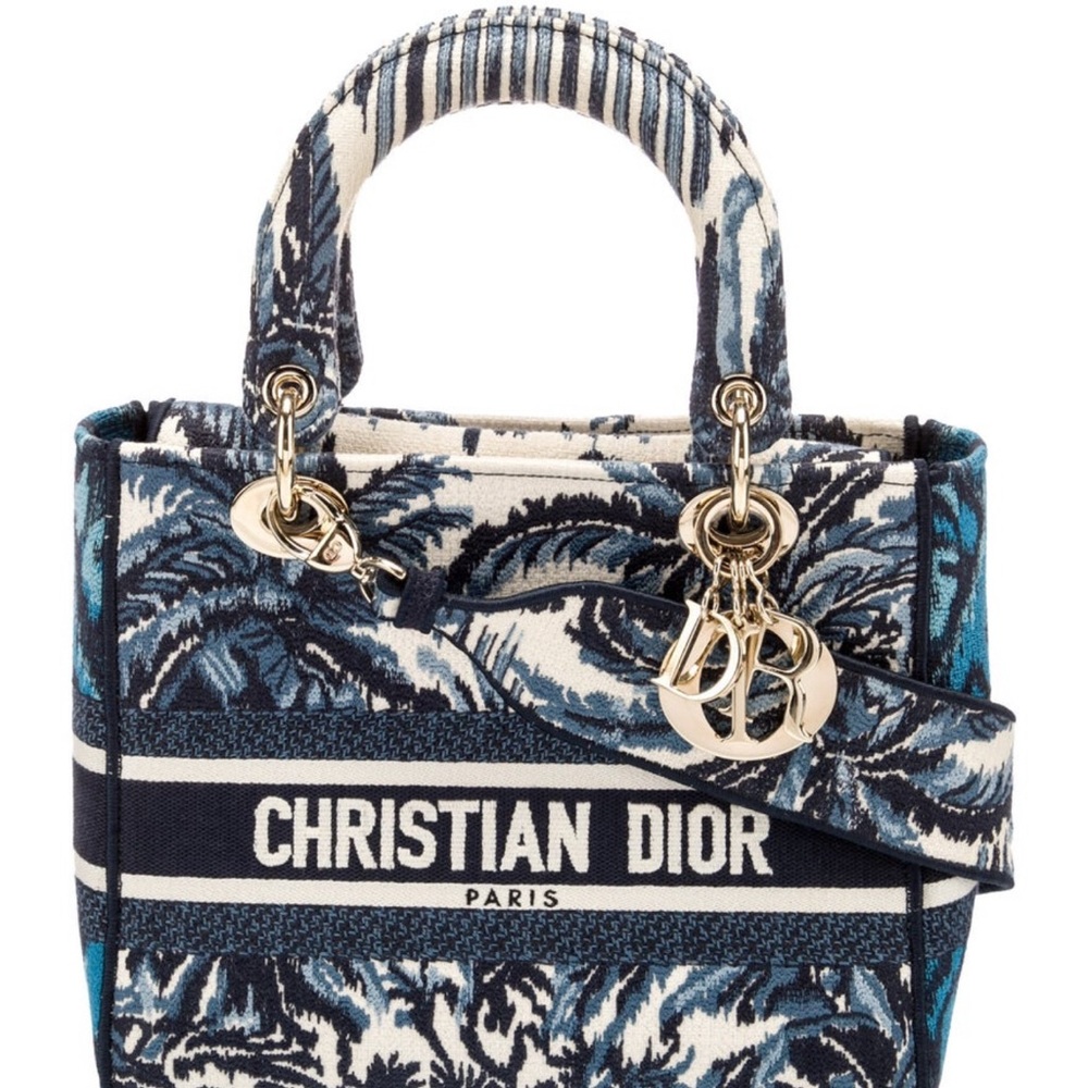 Blue and Black Patterned Handbag